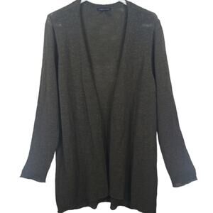 Eileen Fisher Organic Cotton/Linen Airy long Cardigan GUC $248 Size XL   WF121